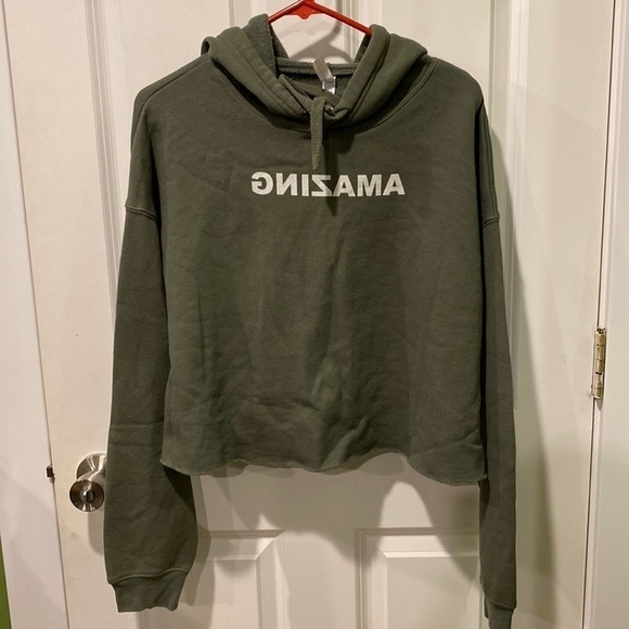 Amazing Campaign Oversized Crop Hoodie EUC - Picture 1 of 11